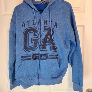 (2042) Atlanta Georgia Men's Classic Hoodie,  Size: Small Color: Blue